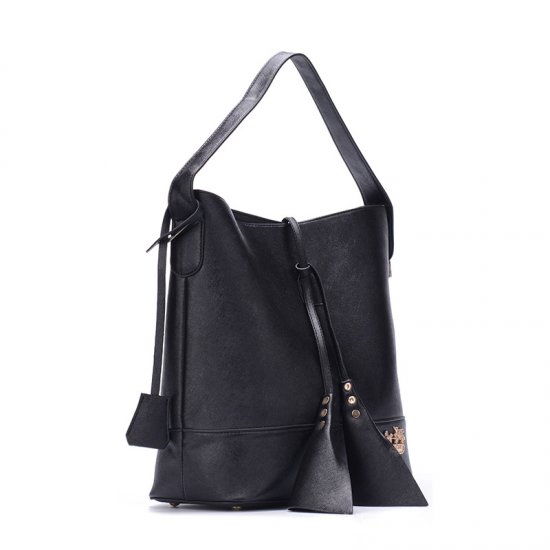 Coach Madison Stud Logo Large Black Shoulder Bags EVX | Women